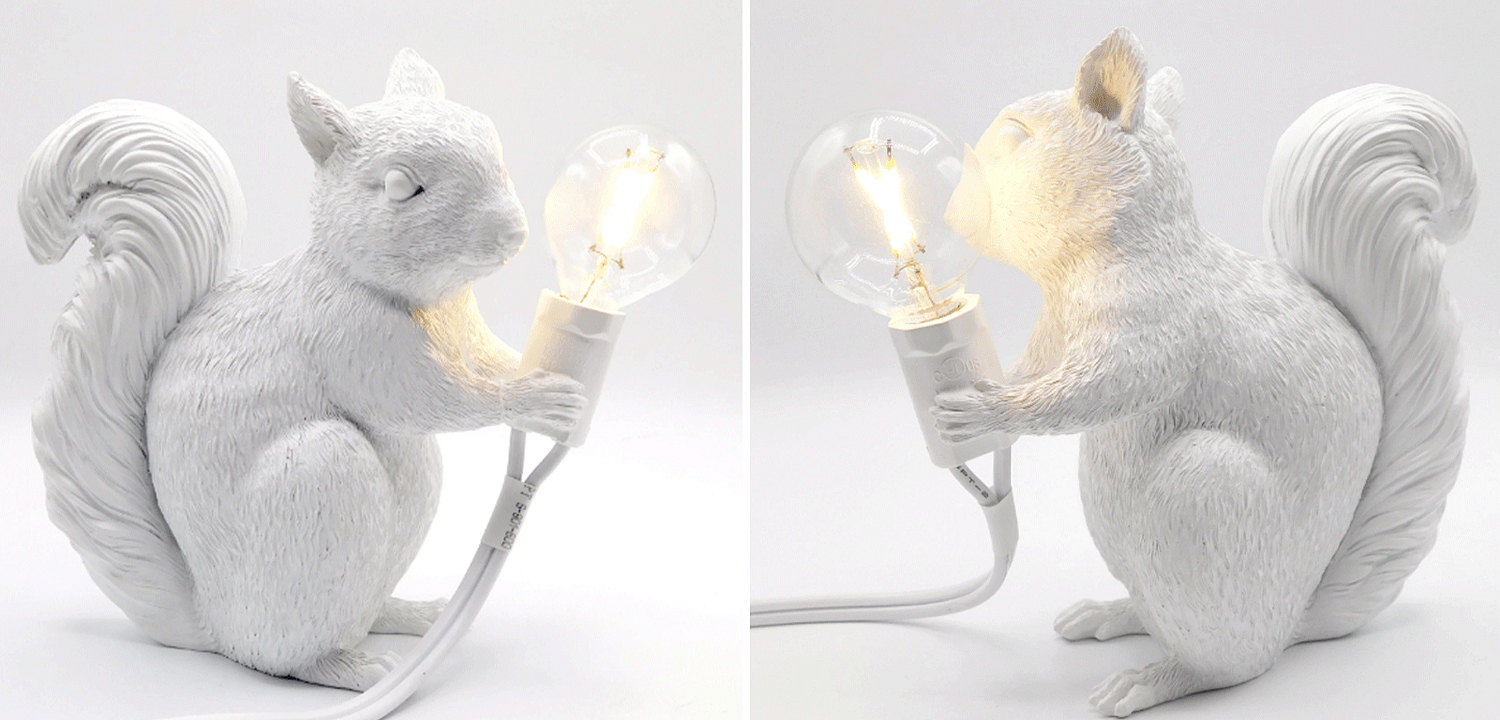 Настольная лампа белка White Squirrel Lamp - Loft-Concept в Челябинске