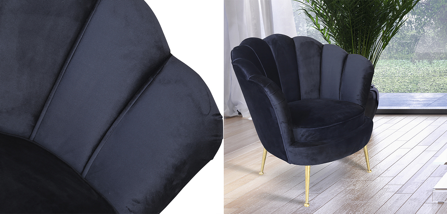 Кресло Trapezium Velur Black Кресло Trapezium Velur Black - Loft-Concept в Челябинске