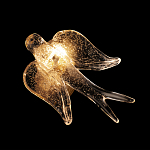 Бра с прозрачной стеклянной фигуркой птички Serip Voa варинант исполнения - 6 | Loft Concept в Челябинске