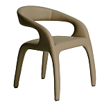 Стул обеденный бежевый из экокожи Unique Futuristic Chair варинант исполнения - 1 | Loft Concept в Челябинске