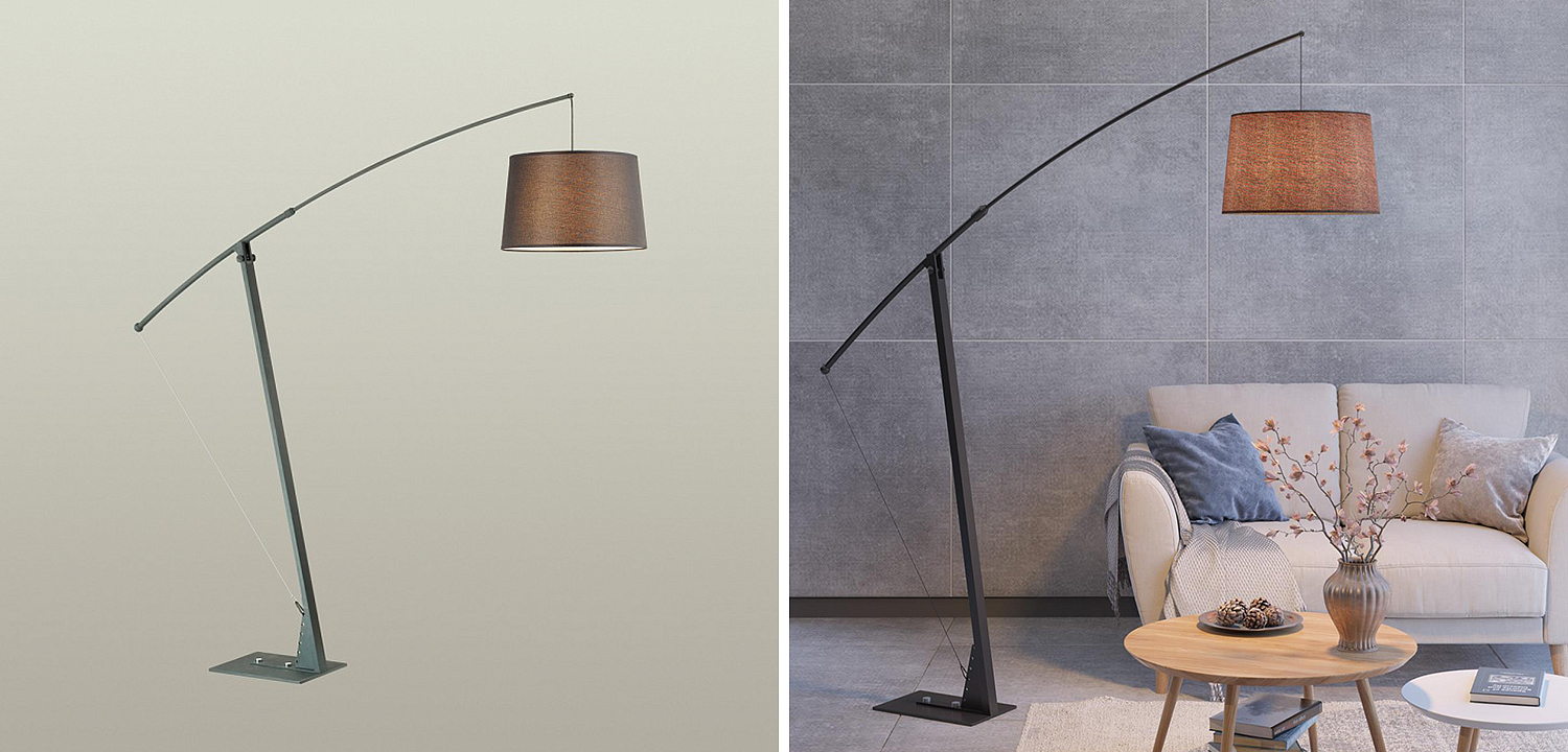 Торшер Floor Lamp Colin black Торшер Floor Lamp Colin black - Loft-Concept в Челябинске