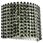 Бра с хрустальными подвесками хром Crystal Art Chrome Green Wall Lamp варинант исполнения - 1 | Loft Concept в Челябинске