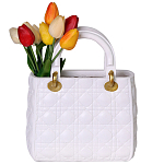 Декоративная ваза в виде сумки Bag Vase White варинант исполнения - 1 | Loft Concept в Челябинске