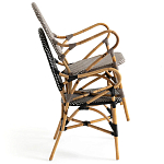 Кресло плетеное из ротанга Ronald Black White Rattan Chair варинант исполнения - 6 | Loft Concept в Челябинске