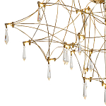 Потолочный светильник с тонкой металлической конструкцией цвета золото Quasar варинант исполнения - 3 | Loft Concept в Челябинске