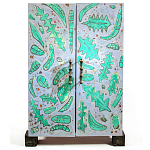 Премиальный Шкаф Defoliation двухстворчатый роспись зеленые листья  варинант исполнения - 2 | Loft Concept в Челябинске