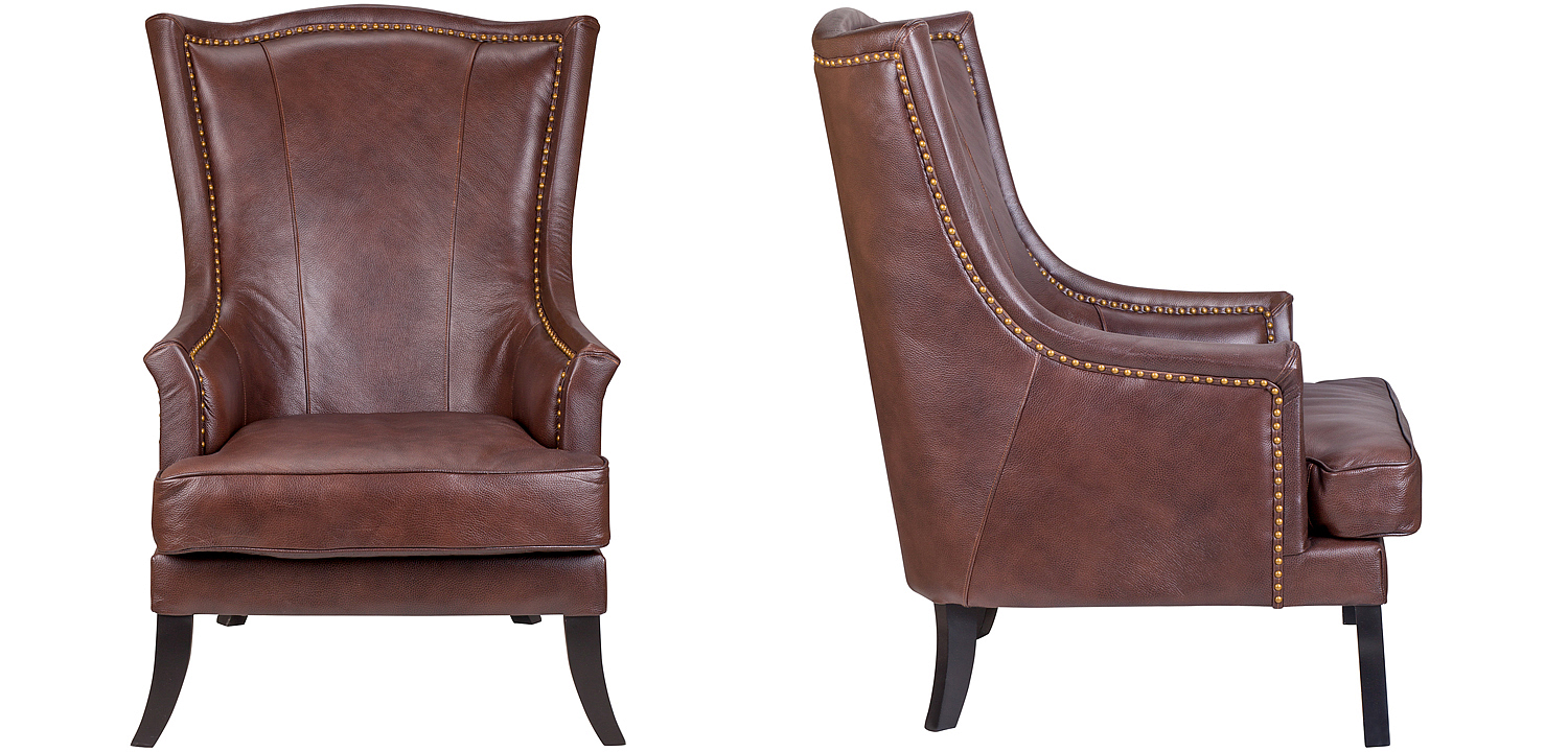 Кресло Gregoir Armchair light натуральная кожа Кресло Gregoir Armchair light натуральная кожа - Loft-Concept в Челябинске