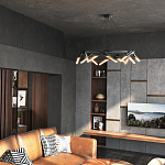 Люстра круглая с трубчатыми лампочками Vanguard Circle варинант исполнения - 4 | Loft Concept в Челябинске