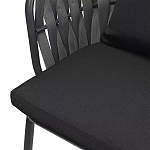 Стул мягкий с декором в виде плетеных лент на спинке и подлокотниках Semicircular Chair Decorated with Ribbons варинант исполнения - 11 | Loft Concept в Челябинске