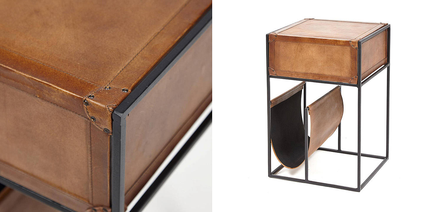 Тумба Industrial leather magazine rack Тумба Industrial leather magazine rack - Loft-Concept в Челябинске