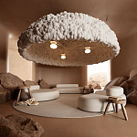 Вязаный подвесной светильник из шерсти Dome Wool Lamp  варинант исполнения - 1 | Loft Concept в Челябинске