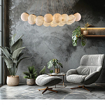 Люстра подвесная круглая с сферическими плафонами из натурального камня Glowing Spheres варинант исполнения - 8 | Loft Concept в Челябинске