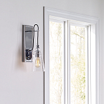 Бра с плафоном в форме колокола из прозрачного стекла с пузырьками Feiss варинант исполнения - 7 | Loft Concept в Челябинске