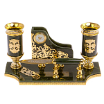 Настольный письменный набор из нефрита с ножом для бумаг в подарочной коробке Maecenas варинант исполнения - 1 | Loft Concept в Челябинске