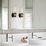 Бра для ванных комнат с прозрачным стеклянным плафоном в форме цилиндра Hinkley варинант исполнения - 8 | Loft Concept в Челябинске