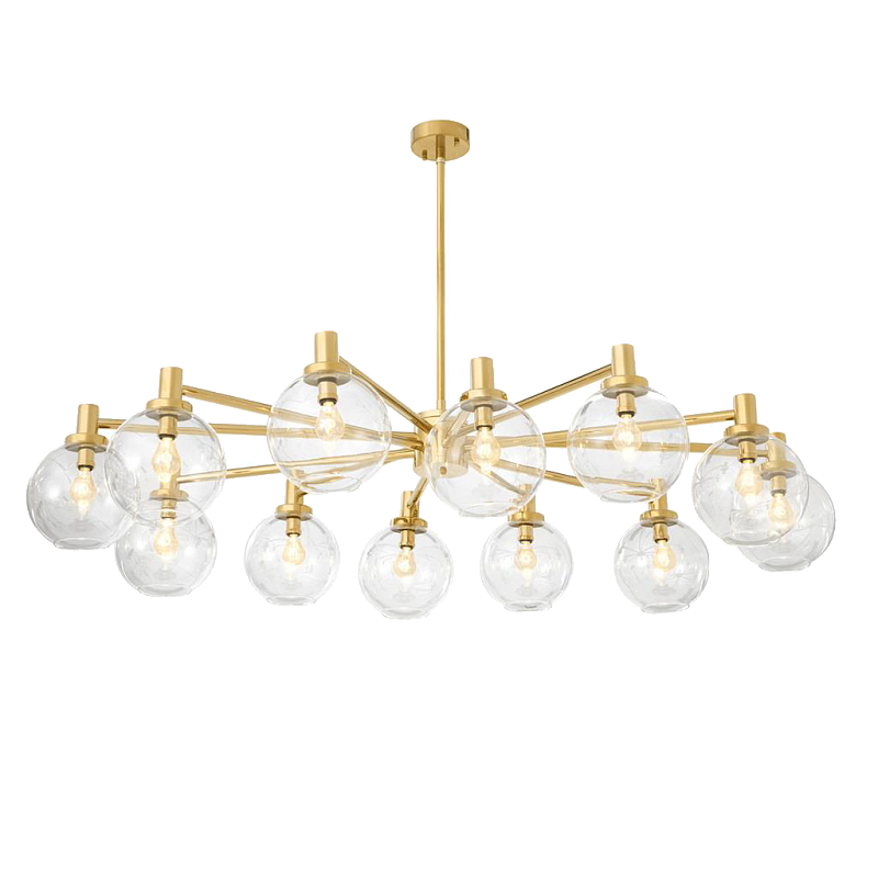 Люстра Chandelier Selva Золотой Прозрачное Стекло Люстра Chandelier Selva Золотой Прозрачное Стекло в Челябинске | Loft Concept