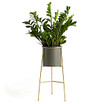 Кашпо из металла и латуни Elegance Elevated Planters оливковое  варинант исполнения - 2 | Loft Concept в Челябинске