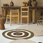 Ковер круглый из хлопка с контрастным узором Bullseye 150 варинант исполнения - 5 | Loft Concept в Челябинске