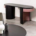 Дизайнерский письменный стол овальной формы с 2-мя выдвижными ящиками по бокам Parsec варинант исполнения - 3 | Loft Concept в Челябинске