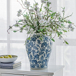 Ваза с крышкой и бело-синим цветочным узором Blue & White Ornament  варинант исполнения - 5 | Loft Concept в Челябинске