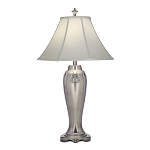 Настольная лампа с белым тканевым абажуром в форме колокола Stiffel варинант исполнения - 2 | Loft Concept в Челябинске