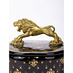 Шкатулка черного цвета с крышкой с фигуркой льва Eden Garden варинант исполнения - 2 | Loft Concept в Челябинске