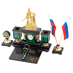 Настольный письменный набор из малахита и долерита Leader Organizer варинант исполнения - 2 | Loft Concept в Челябинске