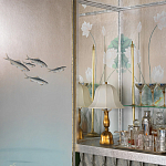 Обои ручная роспись Jakuchu Original colourway on Tarnished Silver gilded paper варинант исполнения - 3 | Loft Concept в Челябинске