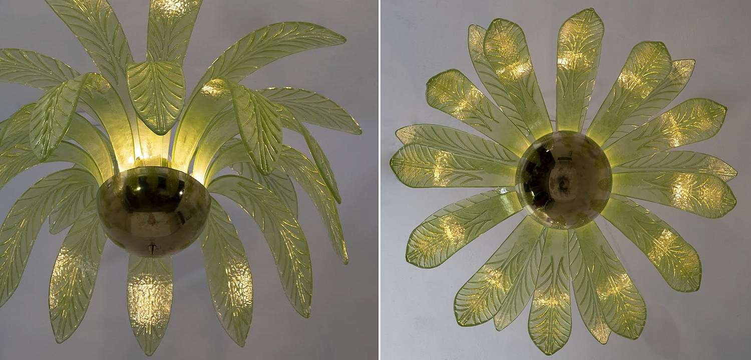 Люстра Дизайнерская Листья Пальмы Modern Chandelier with Palm Leaves Люстра Дизайнерская Листья Пальмы Modern Chandelier with Palm Leaves - Loft-Concept в Челябинске