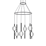 Люстра светодиодная с 6-ю сферическими стеклянными плафонами Splatter варинант исполнения - 2 | Loft Concept в Челябинске