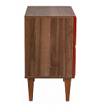 Тумба прикроватная красная из массива бука с 2-мя ящиками Wenge Light варинант исполнения - 2 | Loft Concept в Челябинске