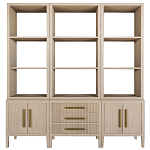 Модульный стеллаж Primo из трех составных элементов Светлый дуб варинант исполнения - 1 | Loft Concept в Челябинске