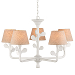 Люстра с белым каркасом и тканевыми абажурами Natural Stems варинант исполнения - 1 | Loft Concept в Челябинске