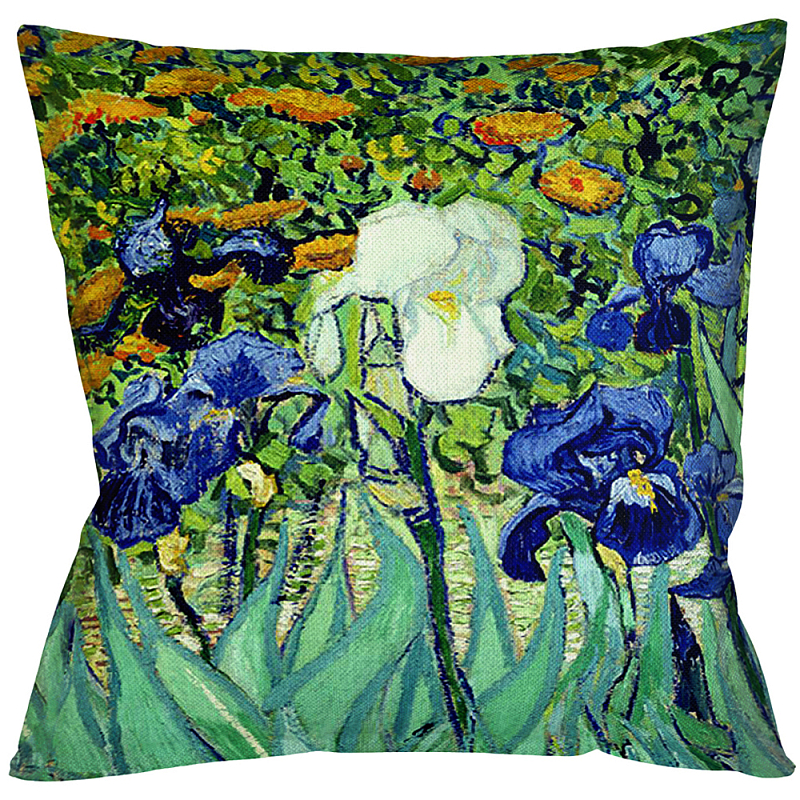 Подушка декоративная с цветочным принтом Flowers in Impressionism Мульти Бежевый Подушка декоративная с цветочным принтом Flowers in Impressionism Мульти Бежевый в Челябинске | Loft Concept