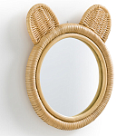 Зеркало из ротанга в форме головы медведя Wicrer Furniture варинант исполнения - 2 | Loft Concept в Челябинске