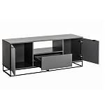 ТВ-тумба цвета графит с  2-мя дверцами и ящиком Strict Lines варинант исполнения - 3 | Loft Concept в Челябинске