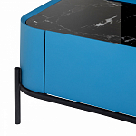 Тумба прикроватная чёрно-голубая с  ящиком Blue Cabinet варинант исполнения - 4 | Loft Concept в Челябинске