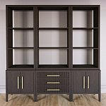 Модульный стеллаж Primo из трех составных элементов Темный орех варинант исполнения - 2 | Loft Concept в Челябинске