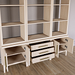 Модульный стеллаж Primo из трех составных элементов Светлый дуб варинант исполнения - 4 | Loft Concept в Челябинске