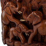 Панно из дерева пирамида из слонов Panel With Animals варинант исполнения - 3 | Loft Concept в Челябинске