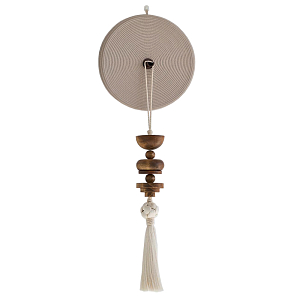 Аксессуар на стену диск с деревянными бусинами Wall Decor Thread Disc 