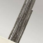 Люстра подвесная с широким белым текстильным абажуром и вертикальными декоративными элементами Hinkley варинант исполнения - 9 | Loft Concept в Челябинске