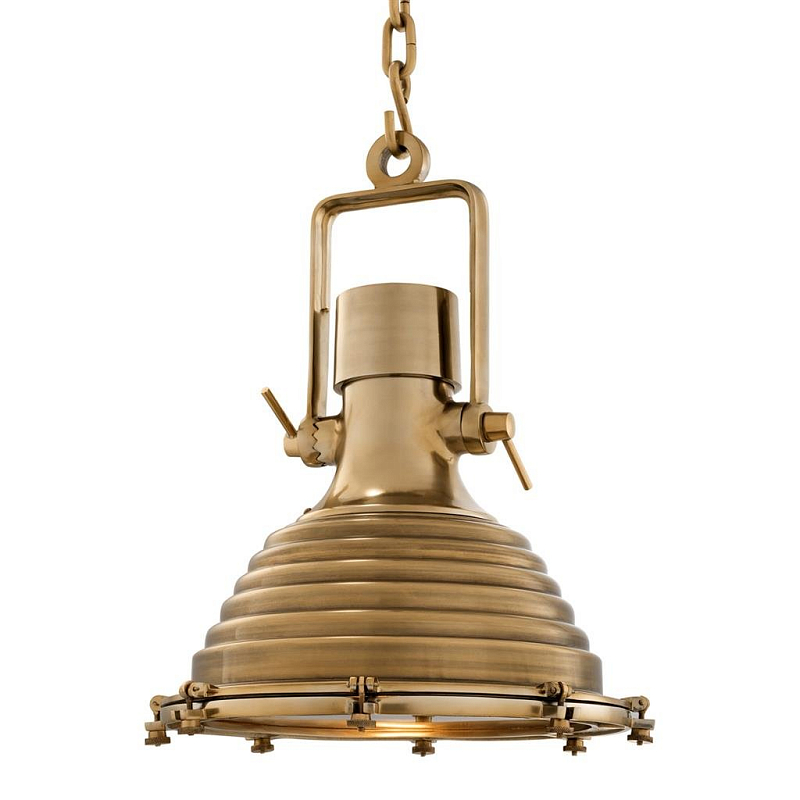 Люстра Lamp Maritime Brass Латунь Античная полированная Прозрачное Стекло в Челябинске | Loft Concept 