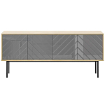 Длинная тумба с зеркальным декором Serena варинант исполнения - 6 | Loft Concept в Челябинске