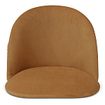 Барный стул со спинкой и металлической подставкой на 3-х деревянных ножках Горчичный Велюр Vendramin Chair варинант исполнения - 3 | Loft Concept в Челябинске