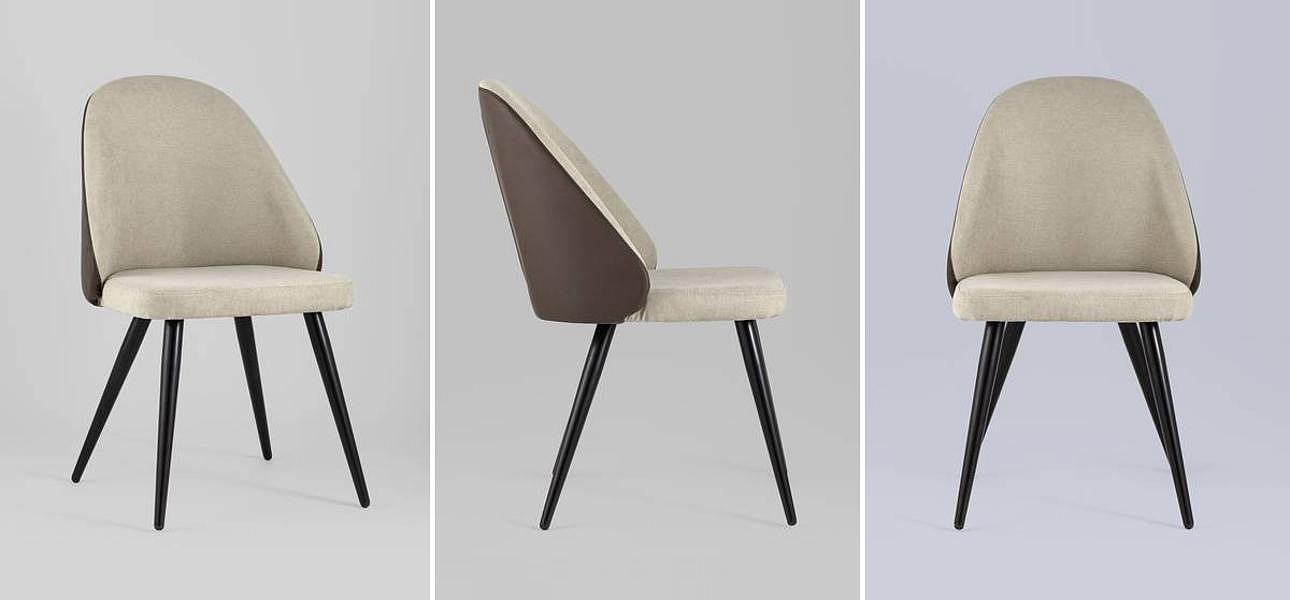 Стул Miruna Fabric and Leather Chair Стул Miruna Fabric and Leather Chair - Loft-Concept в Челябинске