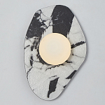 Бра с каменным основанием и плафоном из стекла в форме шара Shaw Marble Lighting варинант исполнения - 4 | Loft Concept в Челябинске