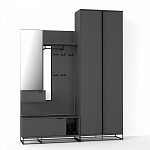 Двухдверный шкаф цвета графит Strict Lines варинант исполнения - 4 | Loft Concept в Челябинске