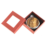 Зеркало карманное складное круглое из натурального камня Оникс в подарочной упаковке Silver Stone Mirrors варинант исполнения - 3 | Loft Concept в Челябинске