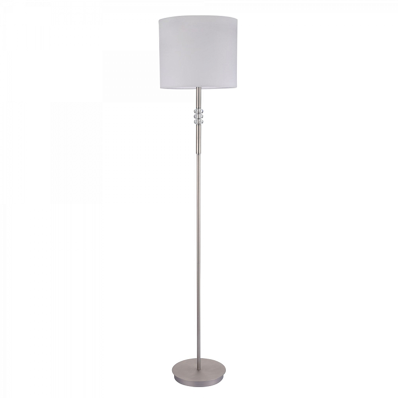 Торшер Cornaro Floor Lamp Никель Белый Торшер Cornaro Floor Lamp Никель Белый в Челябинске | Loft Concept